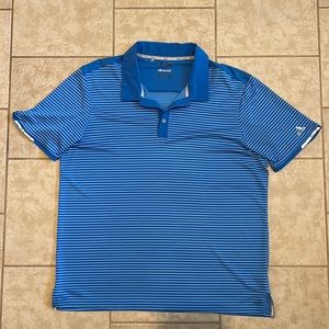 Men’s XL Adidas Climachill Golf Polo Blue Striped